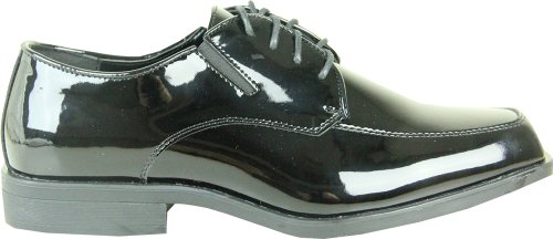 VANGELO Men Tuxedo Shoe TUX-7 Fashion Moc Toe with Wrinkle Free Material Black Patent4