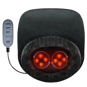 Aront Shiatsu Fußmassagegerät mit Wärmefunktion- 2 in 1 Shiatsu Fußwärmer für Fußpflege-Elektrisch Massagegerät mit Wärmefunktion, Entspannung für Zuhause und Büro-Fußwärmer