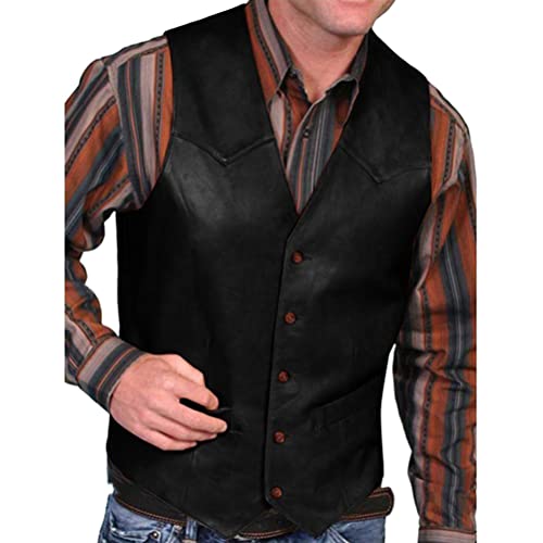 Gilet biker en cuir vintage homme parfait pour les sorties moto club