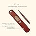 HH Tweezer – Professional Stainless Steel Eyebrow Tweezers with Genuine Leather Case for Makeup & Brow Artists (Brown)