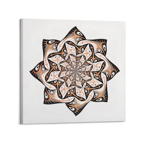 Toile Escher Path of Life I 30 x 30 cm une idée cadeau artistique unique