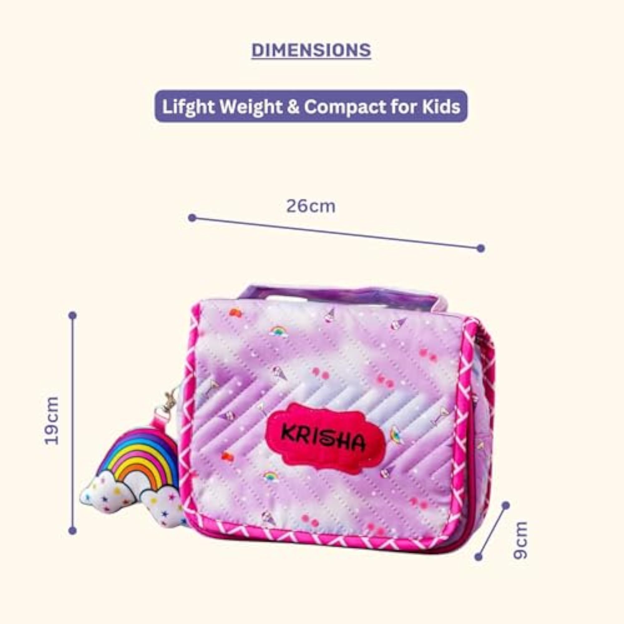 Customized Faux Leather Sling Bag for Kids with Name Engraving, Pink