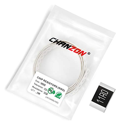 Chanzon 100pcs 0805 SMD Resistor 11 Ω ohm 1/8W 0.125W ±1% Tolerance Thick Film 11R SMT Chip Resistors Rohs Certificated