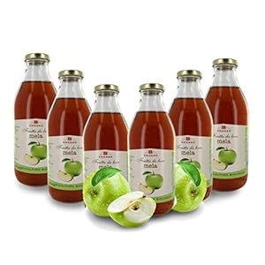Succo Di Frutta Alla Mela In Vetro, 6 Bottiglie Da 750 Ml, Tot. 4,5 Litri