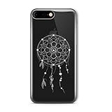 SmartGiftShop Henna Mehndi Mandala Wedding Lace Tattoo Clear TPU Phone Cover Case for iPhone iPhone X/Dreamcatcher / White