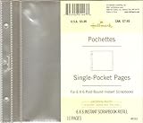 Single-Pocket 6 X 6 Pochettes Scrapbook Refill Pages - AR1913