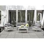 Gartenset Salerno Aluminium Hellgrau