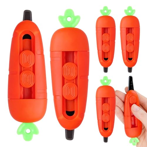 Siuwddee Apribuste,Apriposta - Strumento per aprire la posta di carota | Taglierina apribuste leggera per lettere, apriscatole 6X con blocco di sicurezza per buste, pacchi, tagli di carta