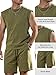JEMLDL Men's 2 Piece Acid Wash Tank Tops and Shorts Lounge Lightweight Cotton Sweatsuit Fashion Clothing Set Olive M