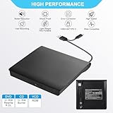 External CD DVD Drive, Portable USB 3.0 Type-C DVD/CD RW Writer Burner for Laptop PC, Desktop, Mac, IOS, Windows 11/10/8/7 / XP/Vista/Linux - Image 5