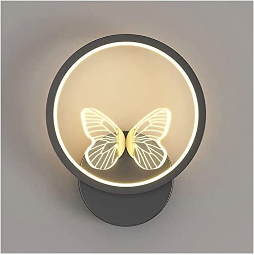 Accesorio iluminación cabecera LED mariposa 13W negro lámpara pared moderna salón y pasillo