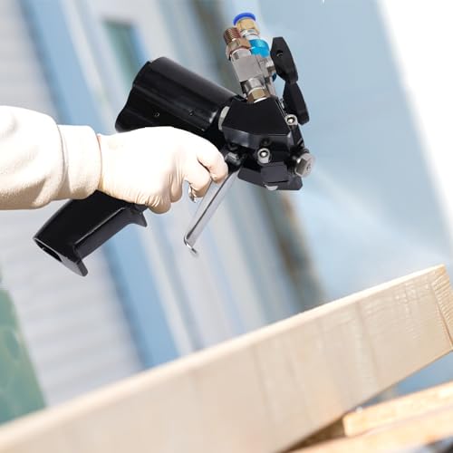 P2 Polyurethane Spray Gun, 35Mpa PU Foam Spray Gun Portable Air Purge Self Cleaning Spray Gun Foaming Injection High Pressure Coating Spray Gun for Homes, Bathrooms, Gyms, Hotels, Flats - Thumbnail 4