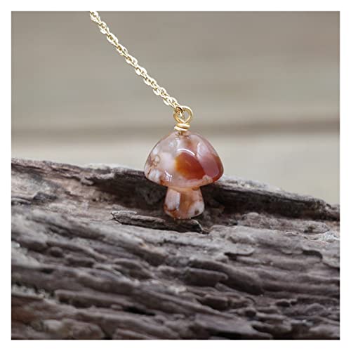 Ágatas Sakura Natural Cogumelos Chams Correntes de Ouro, Reiki Cura Flor de Cerejeira Gemas de Quart