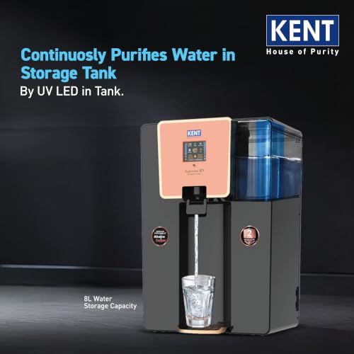 Image of KENT Supreme IoT RO Water Purifier | 2 Yrs Comprehensive Warranty* | No Service Cost for 2 Yrs | RO+UF+UV+Alk+Cu+TDS Control+UV In-Tank | IoT Enabled | 8L | Ideal For Borewell /Tanker /Municipal Water