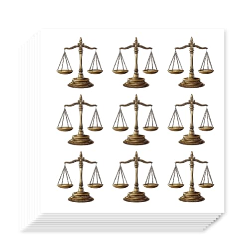 AHANDMAKER 180Pcs Scales of Justice Stickers, Vintage Scales of Justice Paper Decals Self-Adhesive Label Stickers for Legal Lawyer Gift, Planner Calendar, Scrapbooking, Craft, Calendars, Journals
