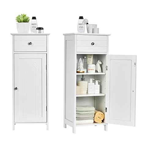 Giantex Mueble de Baño de Suelo de 3 Estantes Cover