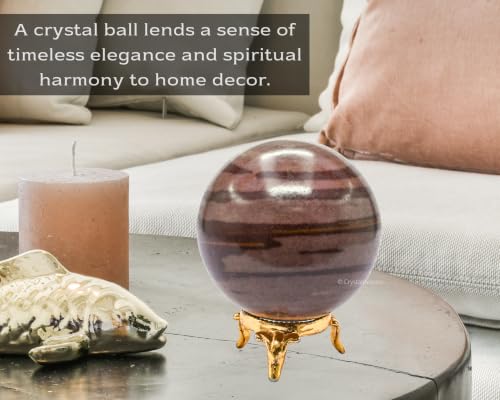Image of Certified Narmada Shiva Lingam Crystal Ball for Meditation - Premium Crystal Vastu Items for Home and Feng Shui Items for Good Luck - Ideal for Pooja Supplies and Spiritual Practices (2.5 inch Inch)
