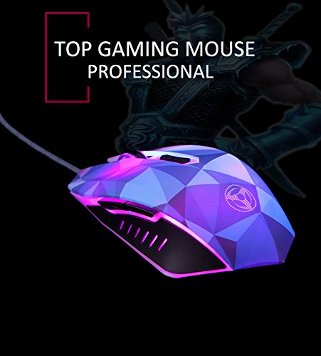 Zeerkeers Wired Gaming Mouse 6 Buttons Dazzle Color Diamond Edition Computer Mice, 4 Adjustable Dpi Up To 2400, Comfortable Grip Ergonomic Mouse For Laptop Pc Computer Games & Work #TOP3