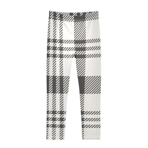 GuoChe Black White Plaid Kids Girls Shorts Cotton Cartwheel Shorts Lounge Pants for Dance Party