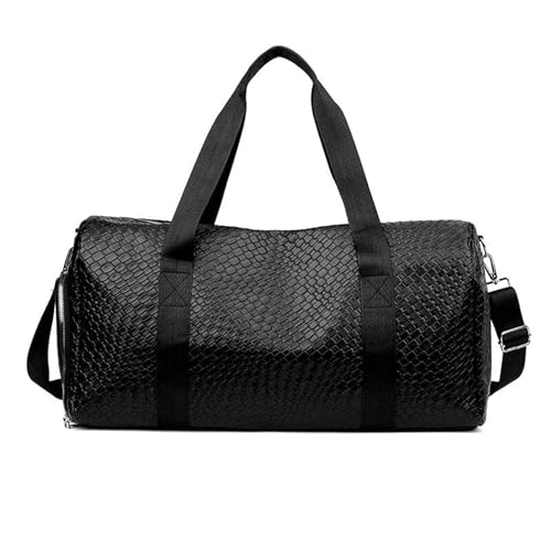 Image of Multi-Function Large Capacity Travel Bag (Leather Look, Black)