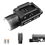 AUCLAYTEC Pistol Light 1200 Lumens Compact Gun Light LED Tactical for Picatinny MIL-STD-1913 and Glock Pistol Weapon Light with 2 x CR123A Lithium Batteries
