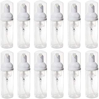 50ml Empty Bottle Travel Soap Bottle Plastic Foam Dispenser Bottle Mini Foaming Soap Pump Dispenser BPA Free for Cleaning, Travel£¬12pcs
