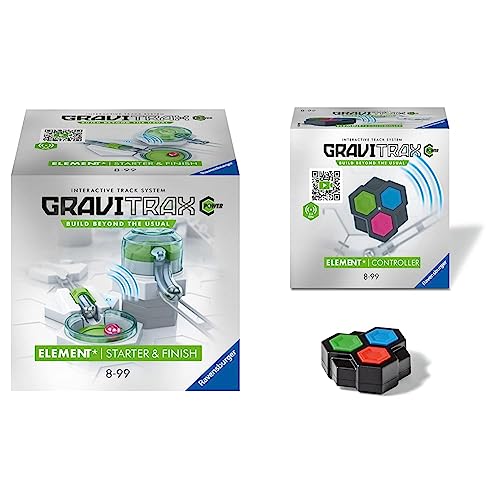 Ravensburger GraviTrax Power Elemente Starter&Finish. Elektronisches Zubehör für Kugelbahnen für Kinder ab 8 Jahren & GraviTrax Power Element Controller