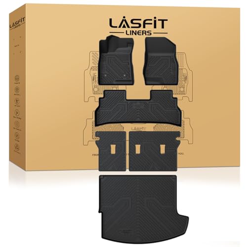 Image of LASFIT Floor Mats for Buick Envista 2024 2025 2026, Black | Full Set with Cargo Mat&Seatback Mats, All Weather TPE Custom Fit Car Mats, Full Coverage Secure-Fit Floor Liners