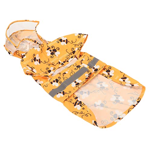 Pet Dog Hooded Rain Coat Bee Pattern Lightweight Waterproof Reflective Puppy Raincoat Raincoat Adjustable Pet Water Proof Clothes Lightweight Rain Jacket Poncho Hoodies with Strip (XXL) Pet Dog Hooded Rain Coat Bee Pattern Lightweight Waterproof Reflective Puppy Raincoat Raincoat Adjustable Pet Water Proof Clothes Lightweight Rain Jacket Poncho Hoodies with Strip (XXL)