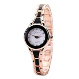 Armbanduhr Damen Quarz Uhr Luxus Armband Mode Verkauft der Analoge Quarz Damenuhr Uhren Ultradünne Analoguhr, Gold Silber LEEDY