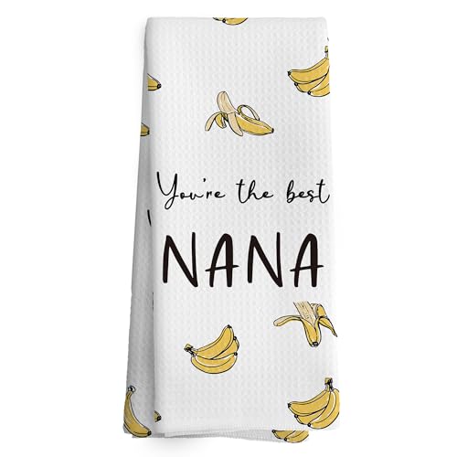 TAEDIN Nana Gifts Banana Kitchen Towels, Nana Gifts from Grandkids Dish Towel Dishcloth, Grandma...