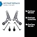 TRQ Front Suspension Kit Ball Joint Control Arm Sway Bar Stabilizer Link Compatible with 2014-2018 Jeep Cherokee
