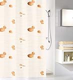 Material: 100 % Polyester Kleine Wolke Miami Duschvorhang, 100% Polyester, Beige, 120x200 cm