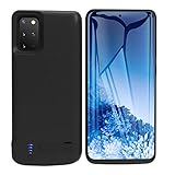 HQXHB Battery Case Compatible with Samsung Galaxy S20+ Plus 5G, 6000mAh Rechargeable Extended Battery Charging Case, External Battery Charger Case, Add 100% Extra Juice (6.7 inch) Black