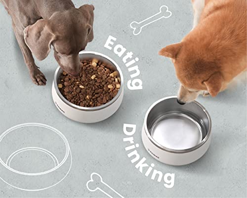 Pawaii Dog Bowl, Double Wall Stainless Steel Dog Bowls With Non-Slip Rubber Base, Insulated Dog Bowl, Durable, Dishwasher Safe, Pet Bowl For Food And Water, 34Oz #TOP6