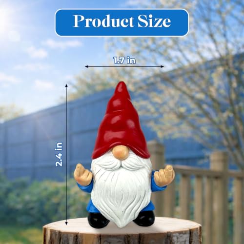 Image of GENANY 3D Resin 2Pcs Funny Gnome Car Air Freshener Vent Clip, Hand Painted Red Pointed Hat Garden Gnome Designs, Cute Playful Automotive Freshener, Funny Car Accessories Gift for Gnome Lovers