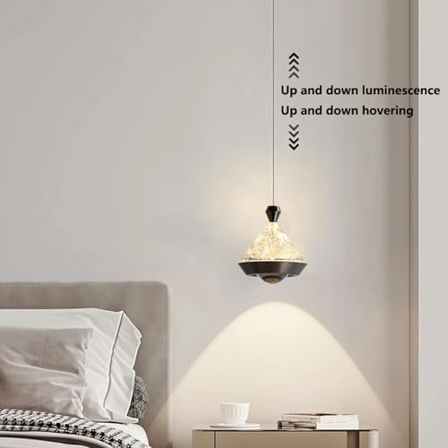 Lámpara colgante LED regulable de aluminio con diseño de candelabro triangular 6