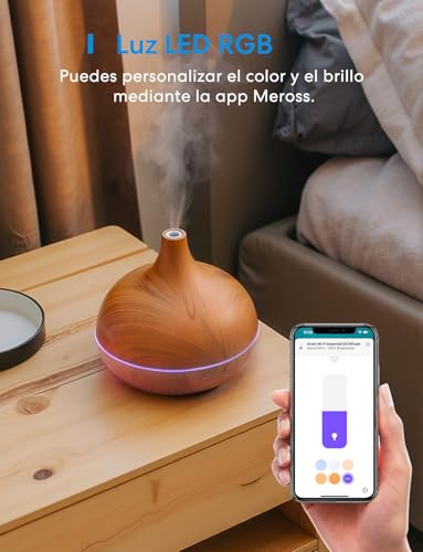 Meross Smart Humidificador Pequeño | 400ML & Sin BPA | Función de Temporización | Control por Voz y Control Remoto | Inteligente Difusor de Aromas | Compatible con Apple Home, Alexa y Google Home - imagen 5