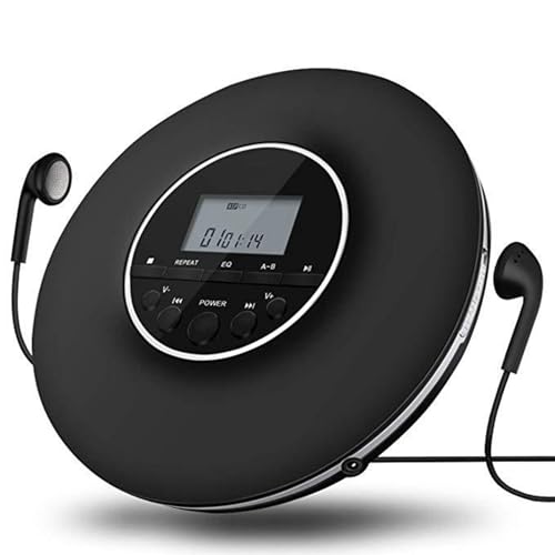 Lecteur CD portable MP3 avec sortie Bluetooth et écouteurs stéréo LCD