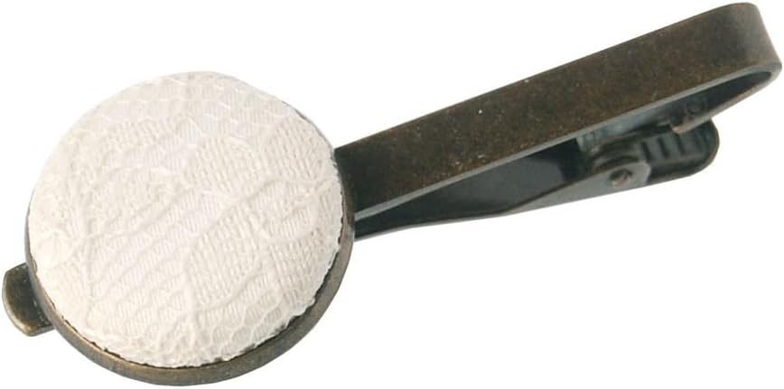 Marang Studios Men's Ivory Lace Tie Bar for 13th Wedding Anniversary, Unique Gifts for your Husband, Novelty Tie Clip