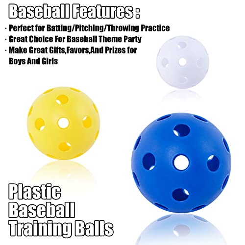 Gkk Plastic Baseballs 12 Pack Practice Balls 9 Inch Softball Training Baseballs For Hitting Pickleball Indoor Lightweight Hitting Baseball Batting Balls Outdoor #TOP5