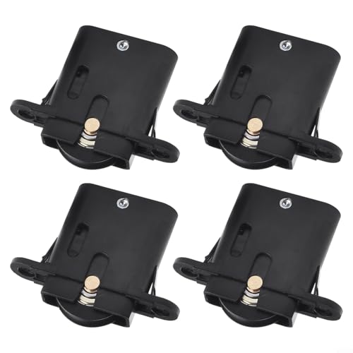 4 Pack Sliding Door Rollers Wheels Replacement Parts Stainless Steel Security Screen Door Hardware DIY Repair Kit for Top Bottom Rails Black