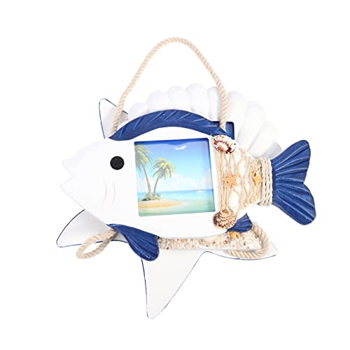 Garneck 1 Set Mediterranean Photo Frame Picture Stand Ocean Decor Ocean Gifts Sculptural Photo Holder Photo Holder Frame Vintage Photo Frame Wall Art Picture Frame Wood Frame Set Wooden #TOP12