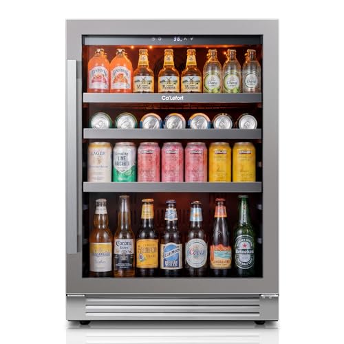 CaLefort 24 Beverage Refrigerator 180 Can Beverage Fridge Under Counter