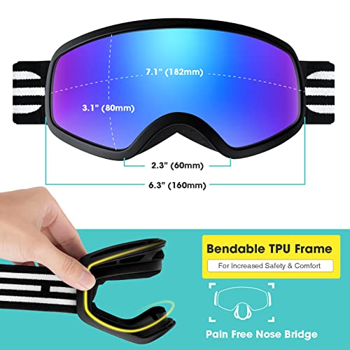 Easyoung Kids Ski Goggles Snowboard Goggles For Children, Youth, Boys & Girls 3-15 #TOP2