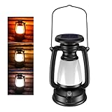 4000mAh クラシックソーラー充電式キャンプランタン:ハイキング、ハンティング、釣りにヴィンテージスタイル明るさを調整し、アウトドアアドベンチャーに環境に優しい。