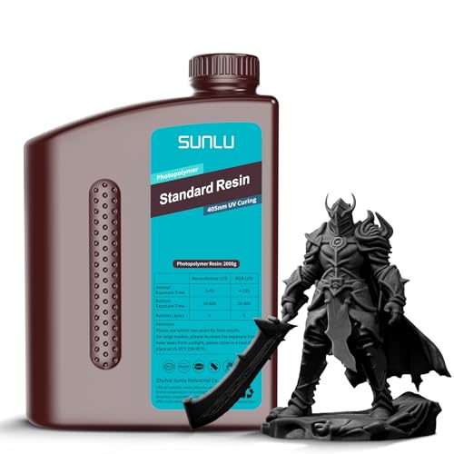 SUNLU AbvO[h 2kg 3Dv^[pWA405nm UVd LCD/DLP/SLA 3Dv^[A݊3Dv^[A2000g ubN