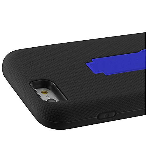 Asmyna Symbiosis Stand Protector Cover For Iphone 6 - Retail Packaging - Blue/Black #TOP5