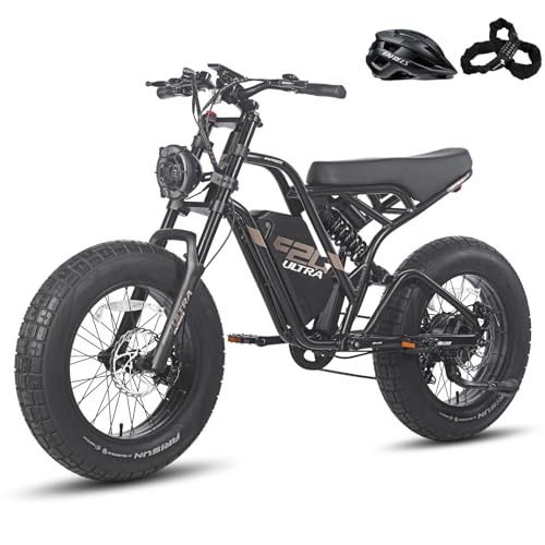 Fafrees F20 Ultra E Bike Elektrofahrrad, 48V 25Ah Akku, City E-Bike 20'*5.0 Dicke Reifen, Fatbike Motor 79N.m Torque, Mountainbike Reichweite bis zu 80-140Km (Schwarz)