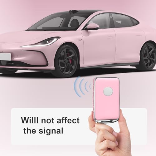 Coque de clé Mazda antichoc en TPU souple rose avec porte-clés métallique robuste - 6